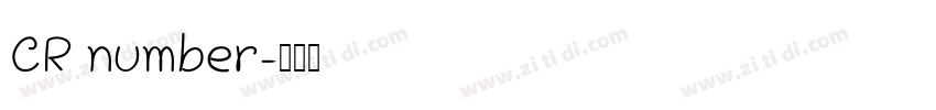 CR number字体转换